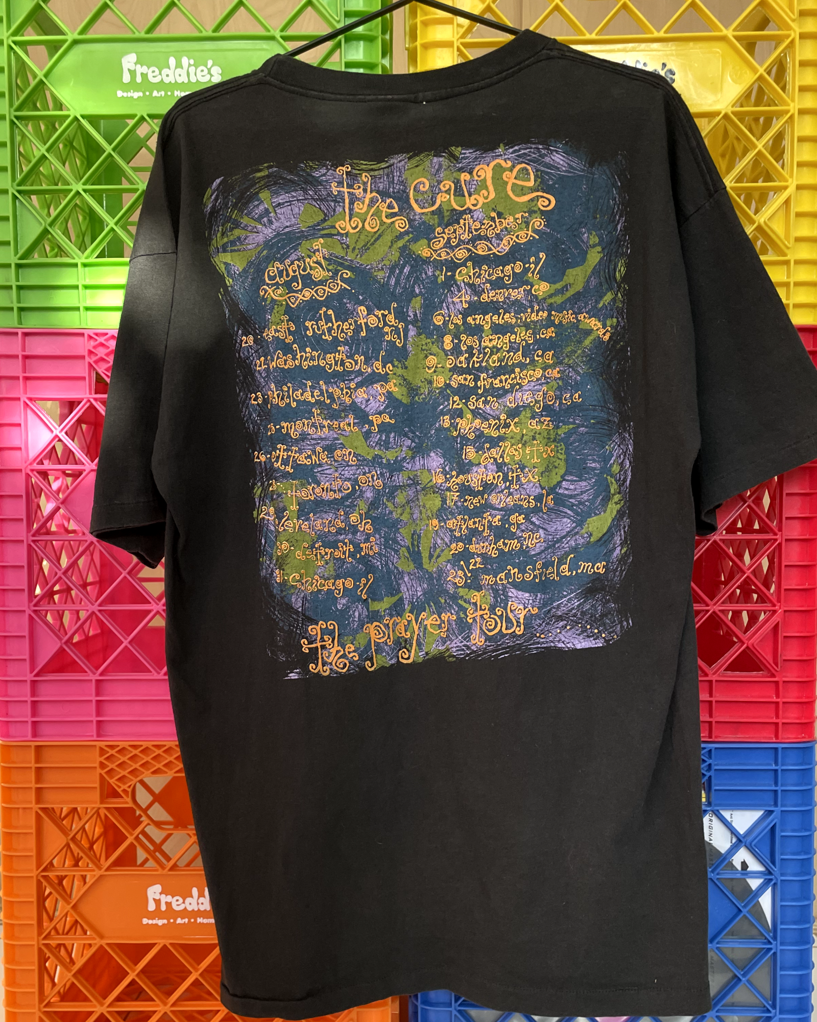 Vintage The Cure Disintegration Prayer Tour 1989 T Shirt Size L