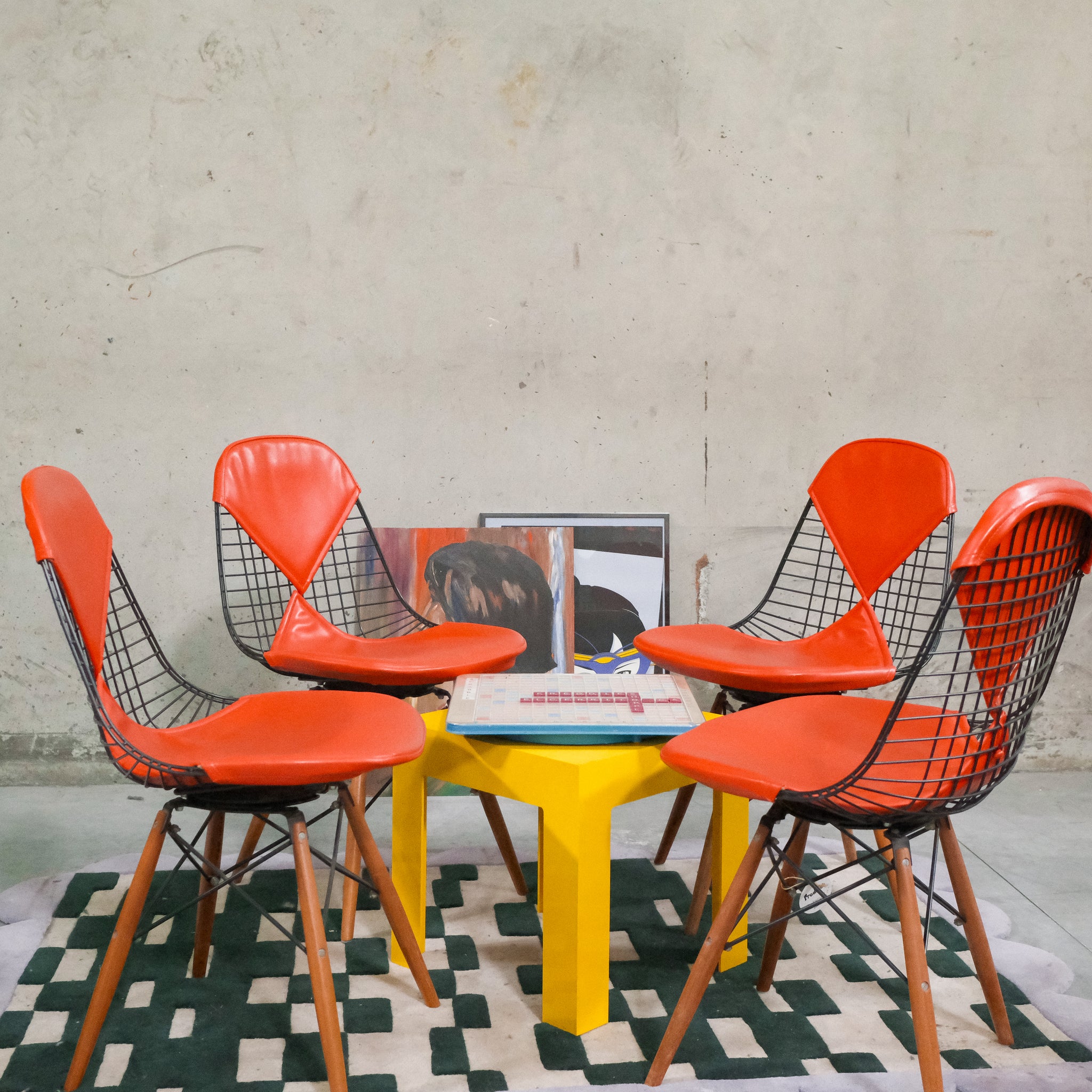 Orange Modernica Bikini Chairs (Set of 4)