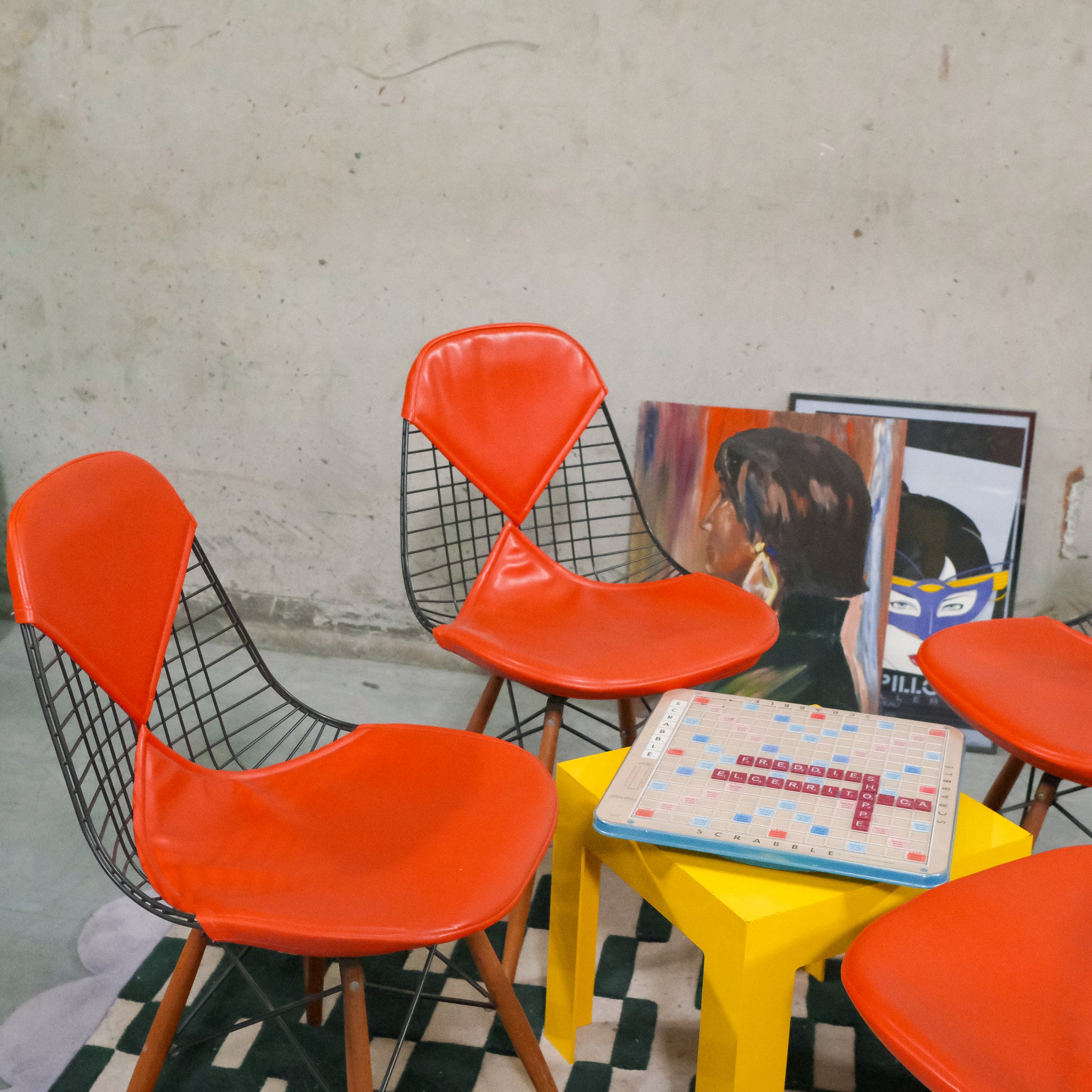 Orange Modernica Bikini Chairs (Set of 4)