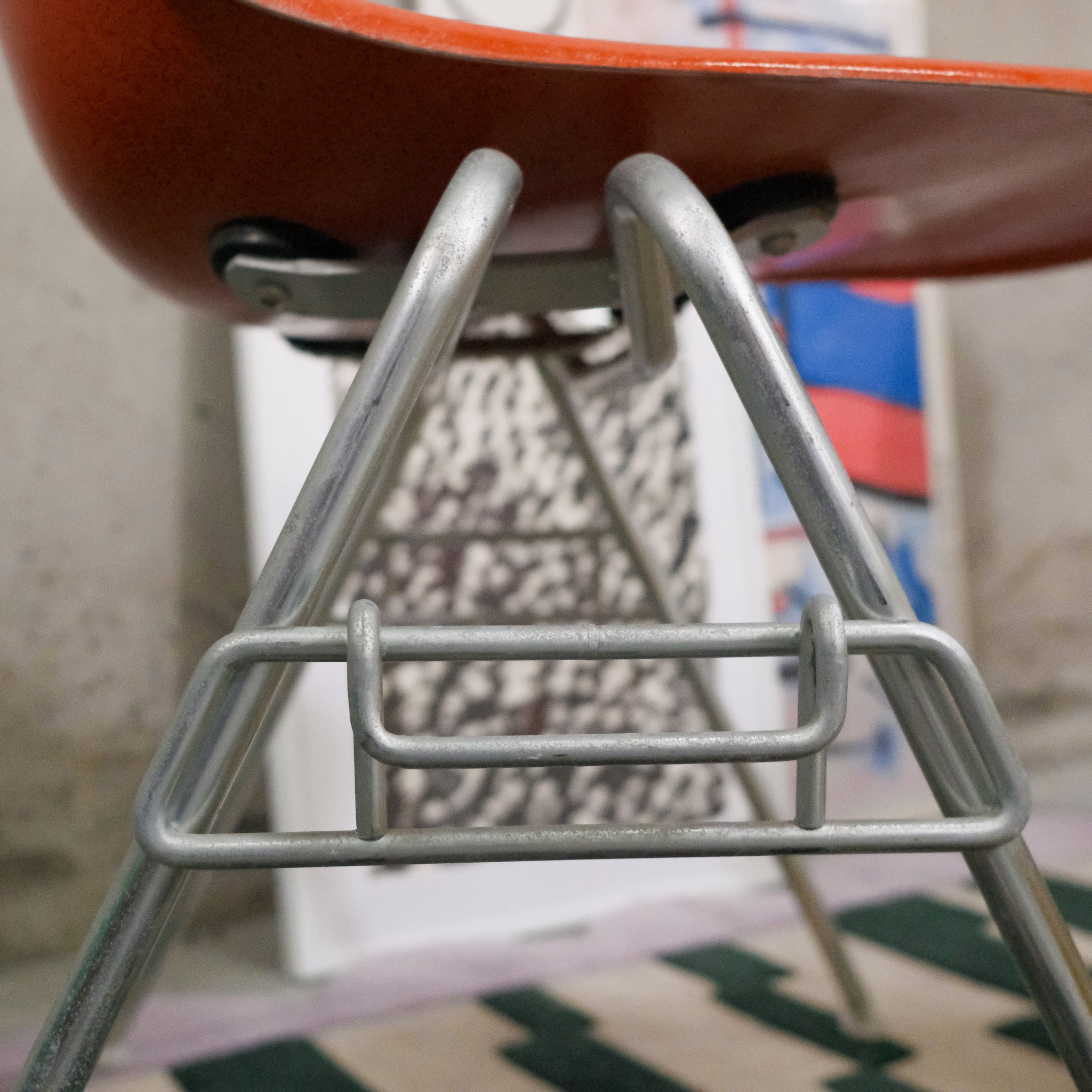 Herman Miller Eames Fibgerglass Side Chairs - Orange (Set of 4)
