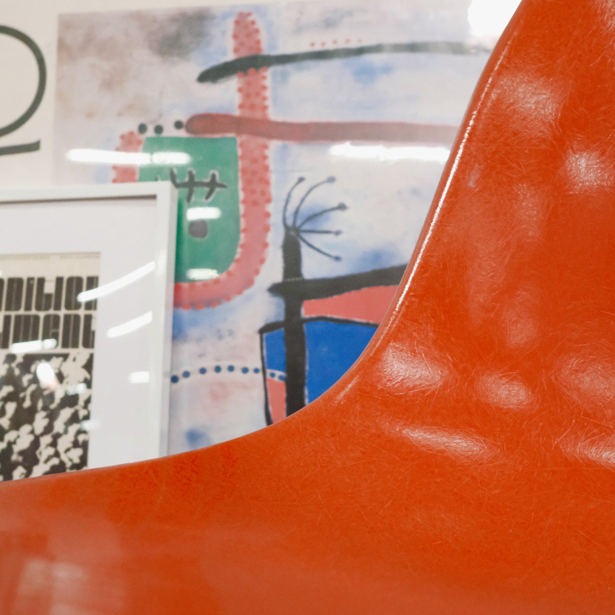 Herman Miller Eames Fibgerglass Side Chairs - Orange (Set of 4)