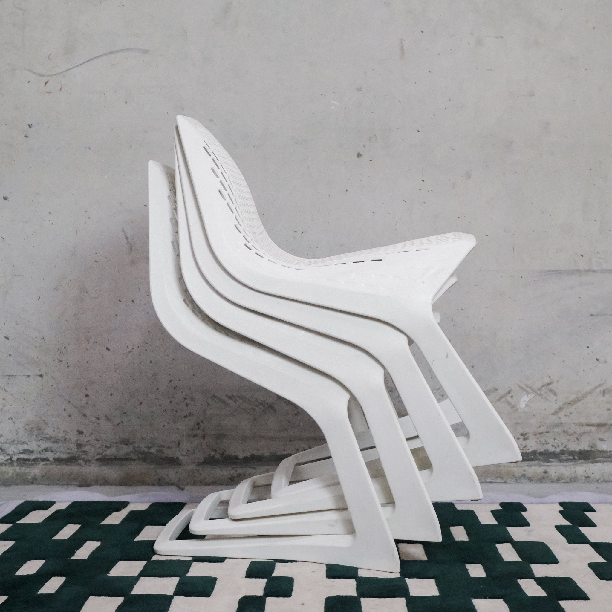 Myto Chairs by Grcic for Plank- White (Set of 4)