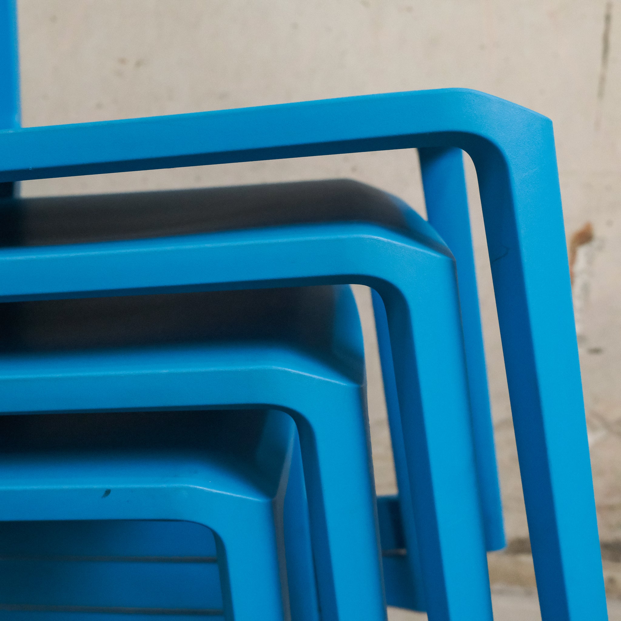 Vitra Tip Ton Chairs in Glacier Blue (Set of 4)