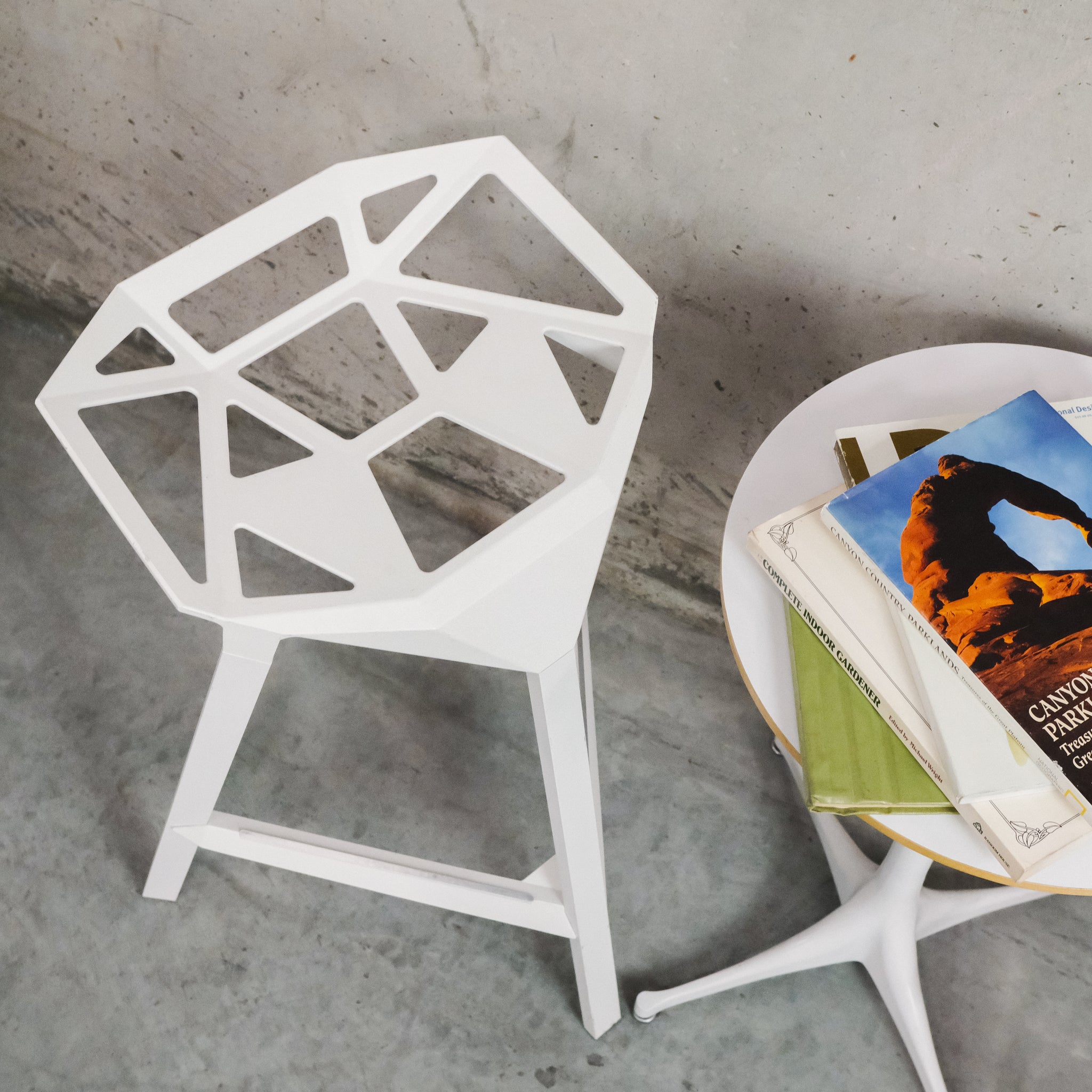 Pair - Konstantin Grcic Stool One Bar Stool (White)