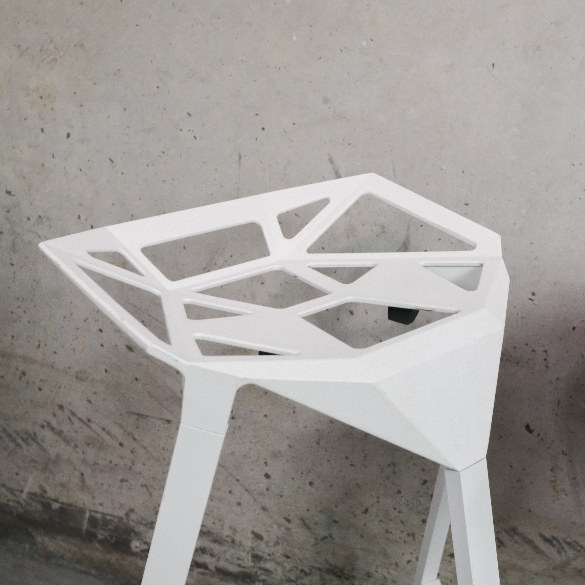Pair - Konstantin Grcic Stool One Bar Stool (White)