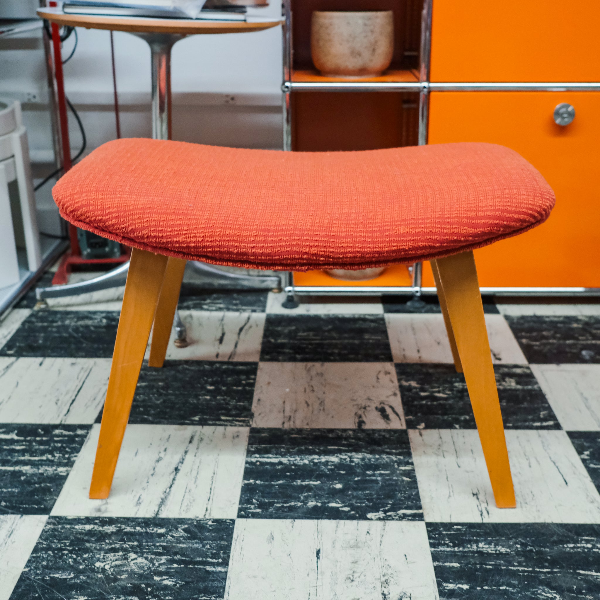 Red Grasshopper Knoll Ottoman