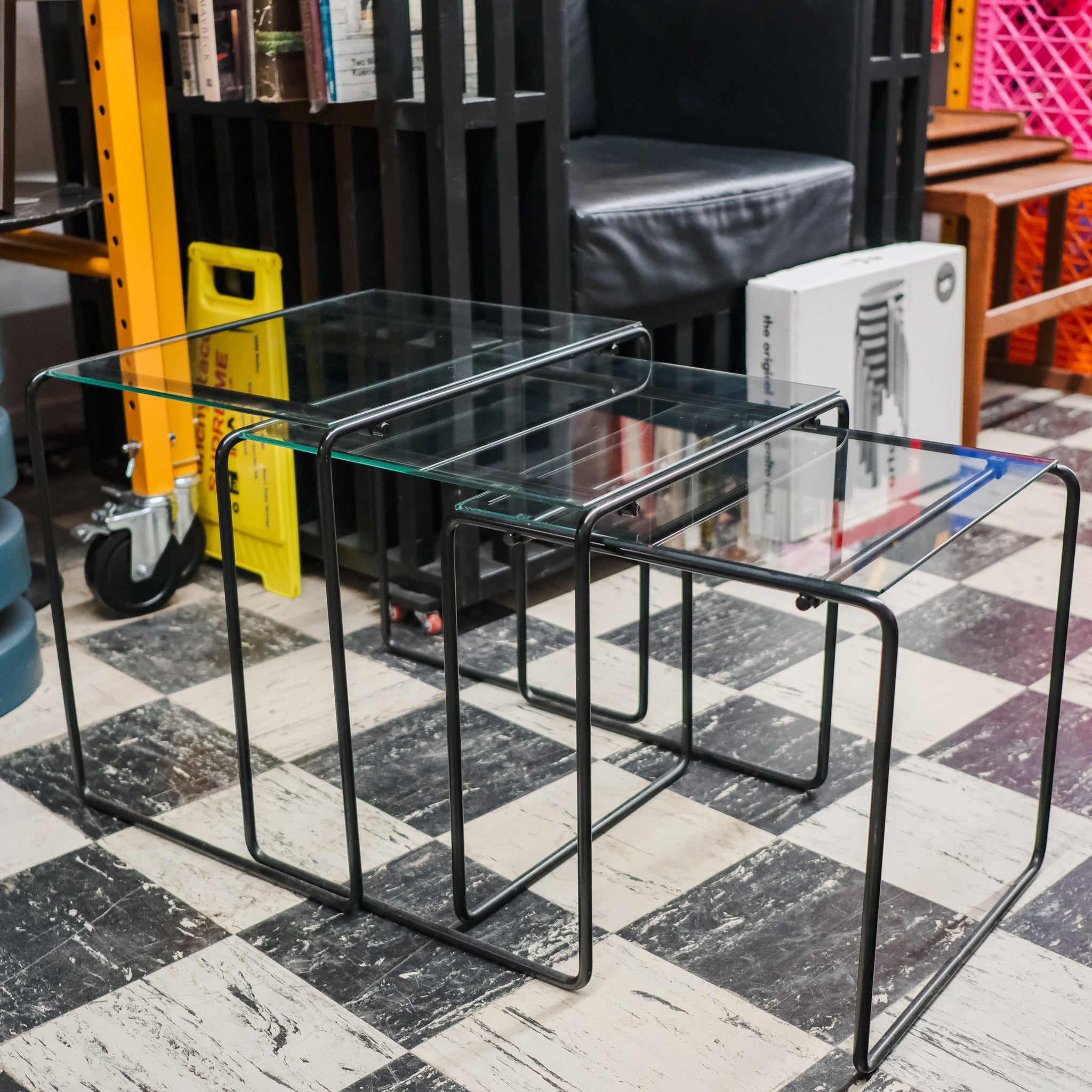 Glass Nesting Tables (Set of 3)