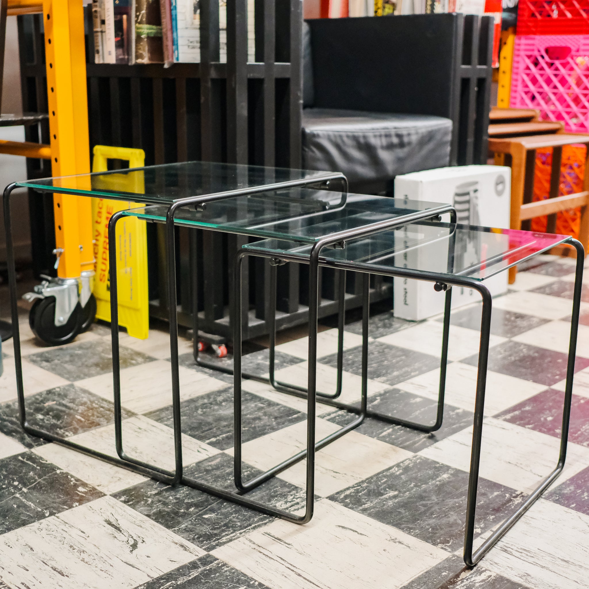 Glass Nesting Tables (Set of 3)