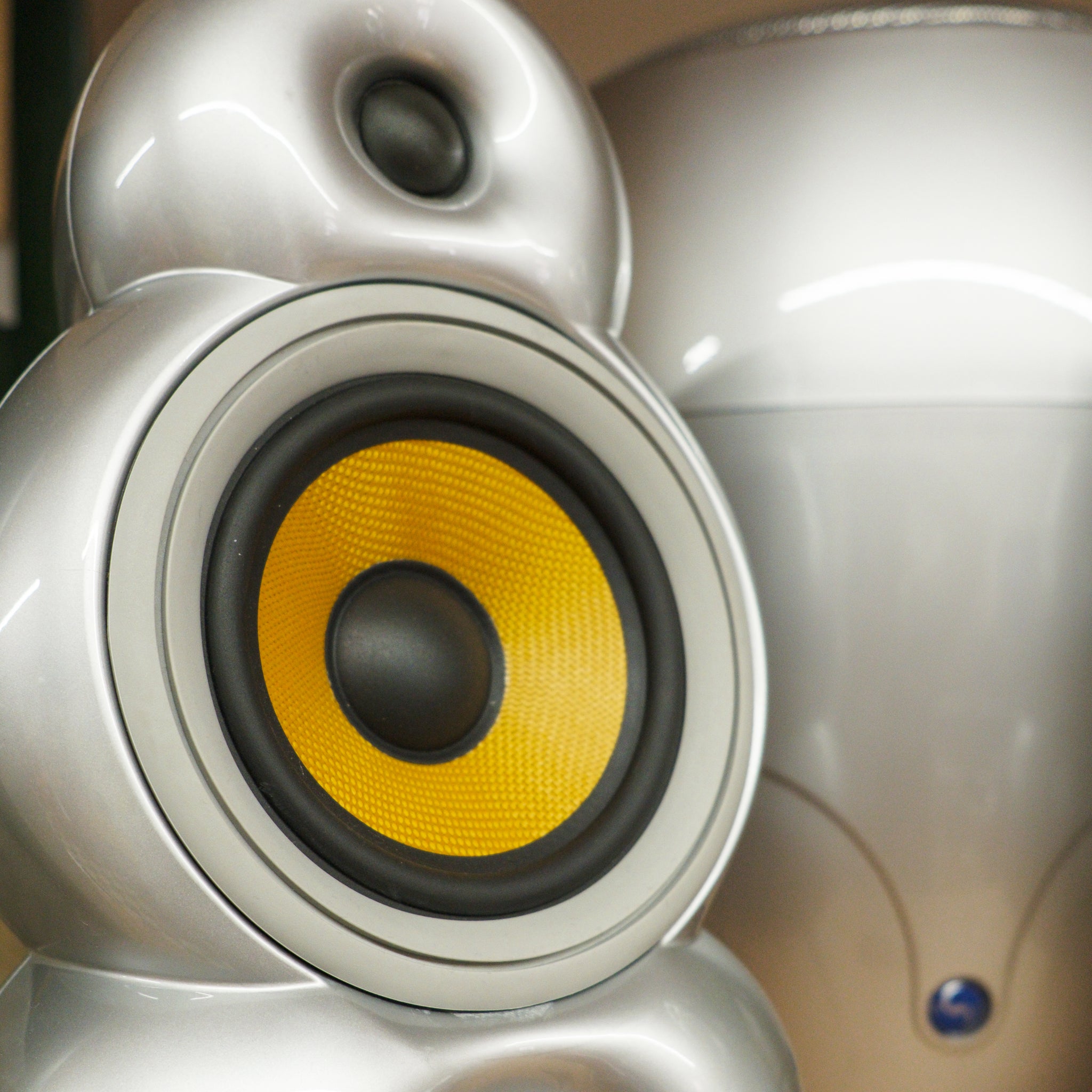 1990's Bowers and Wilkins  Blueroom Minipod Speakers w/ Bass Station