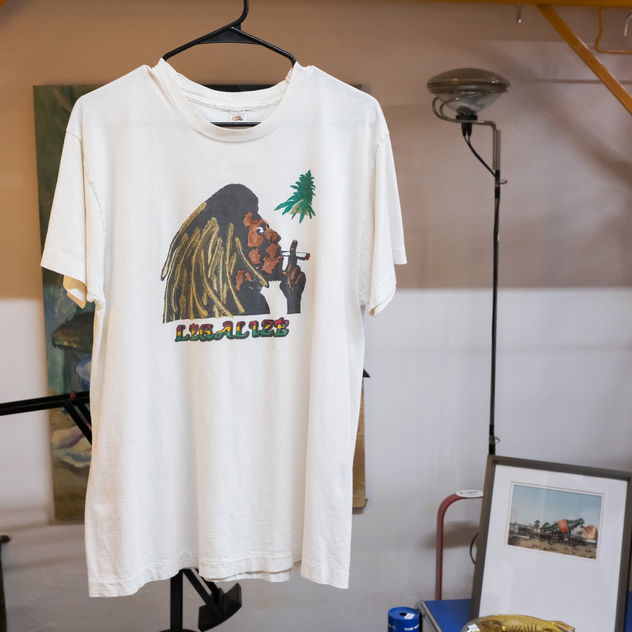 Vintage White Bob Marley - Legalize Tee (Size XL)