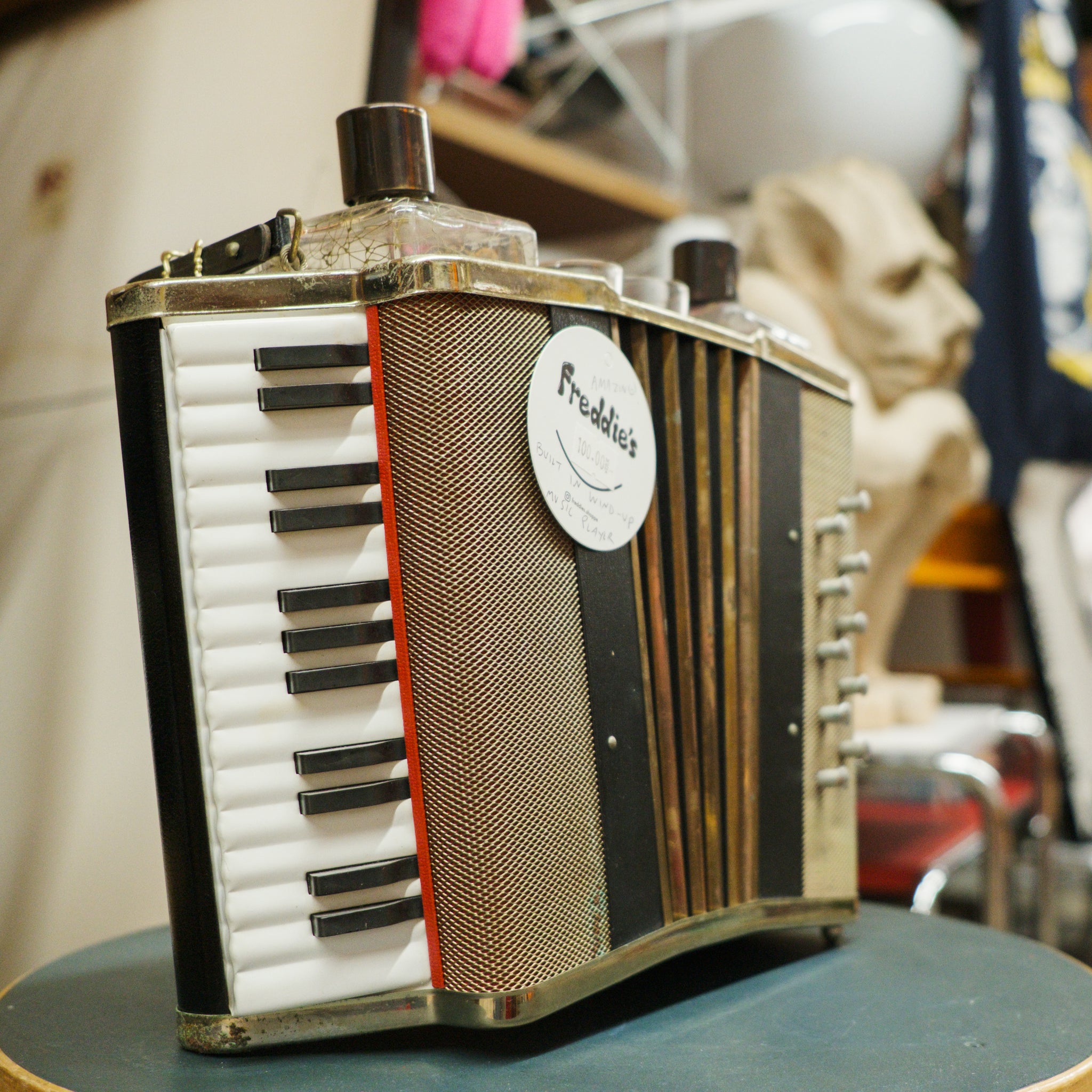 1950's - Accordion Music Box Decanter Set (Made in Japan)