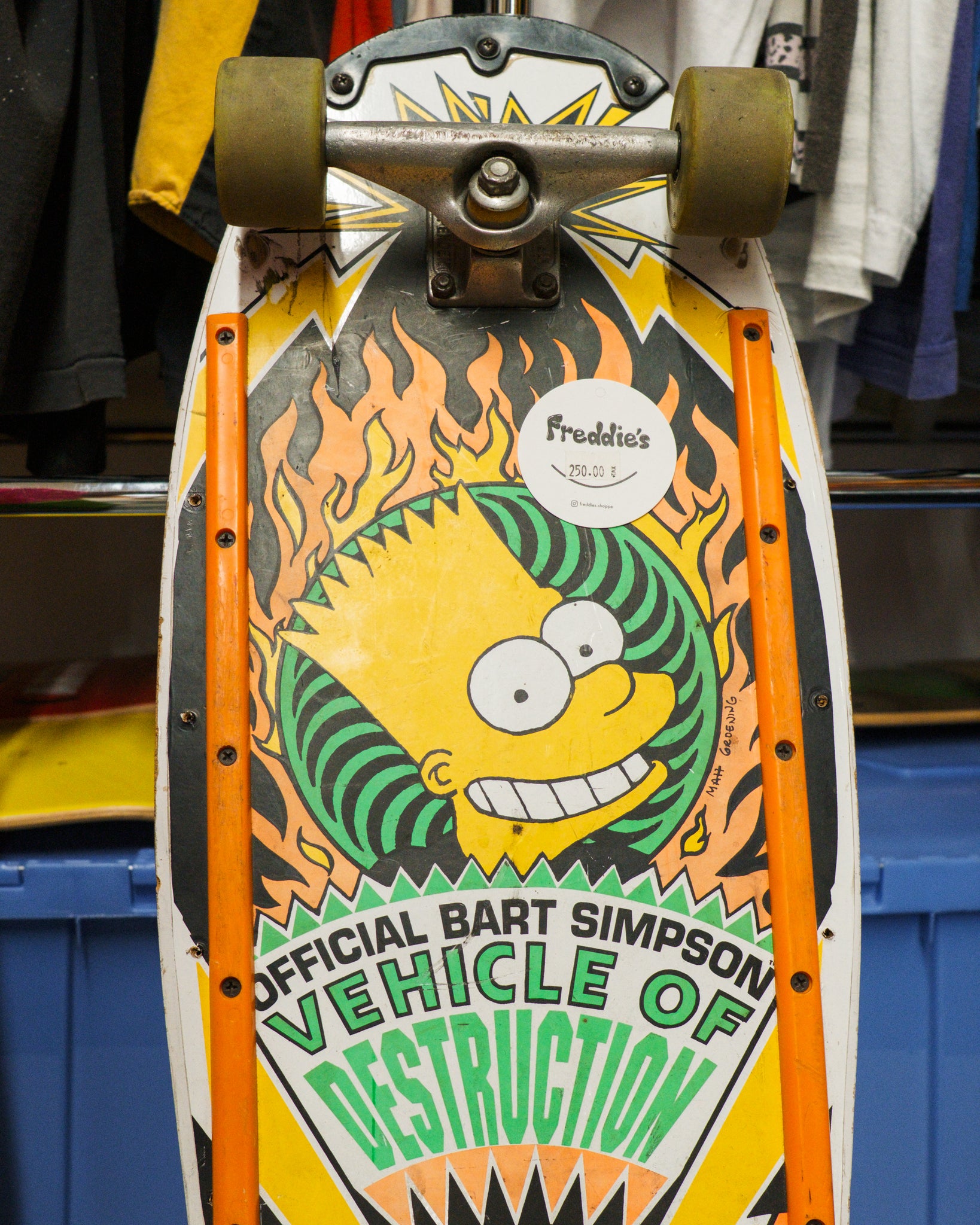 1990 Official Bart Simpson Vehicle of Destruction Skateboard