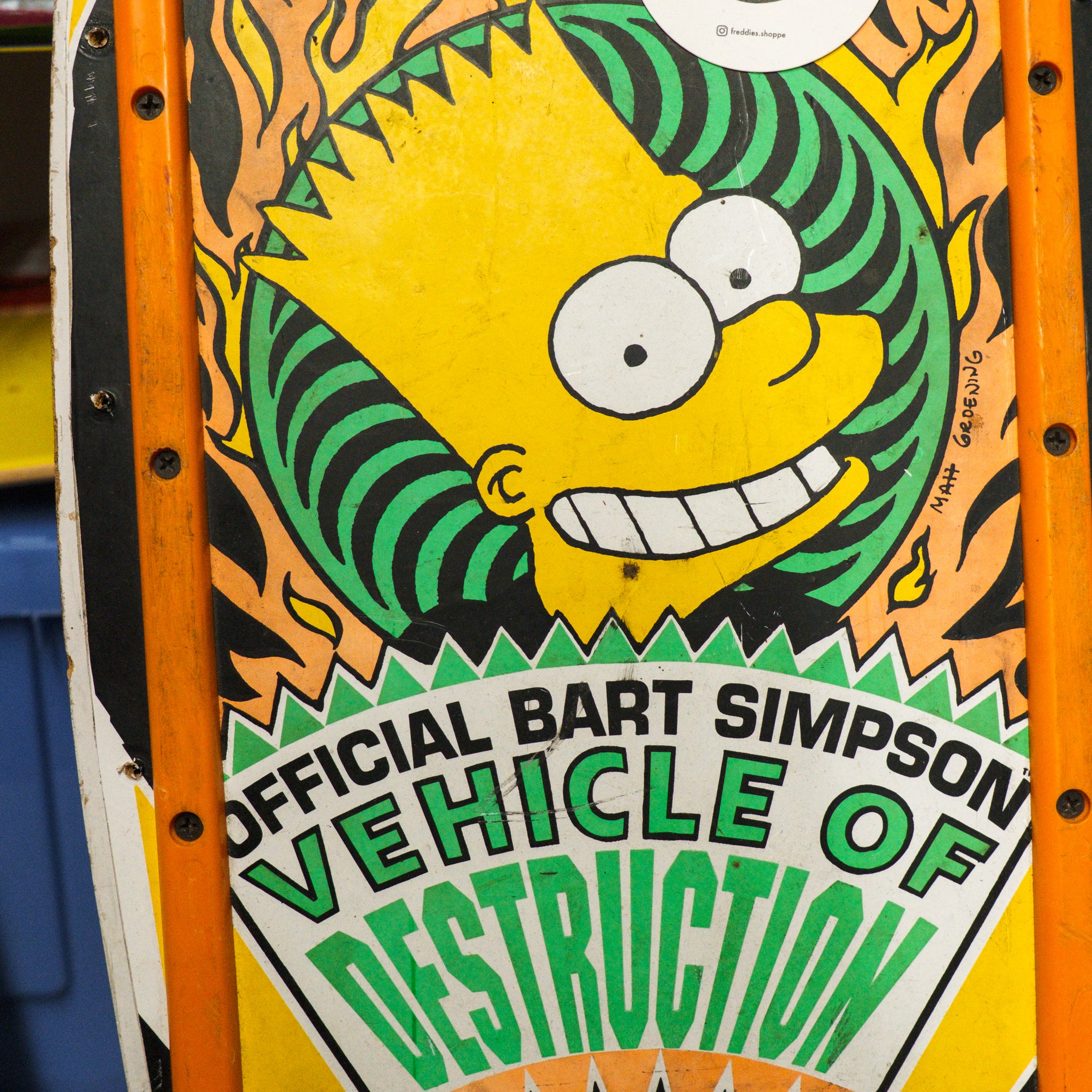1990 Official Bart Simpson Vehicle of Destruction Skateboard