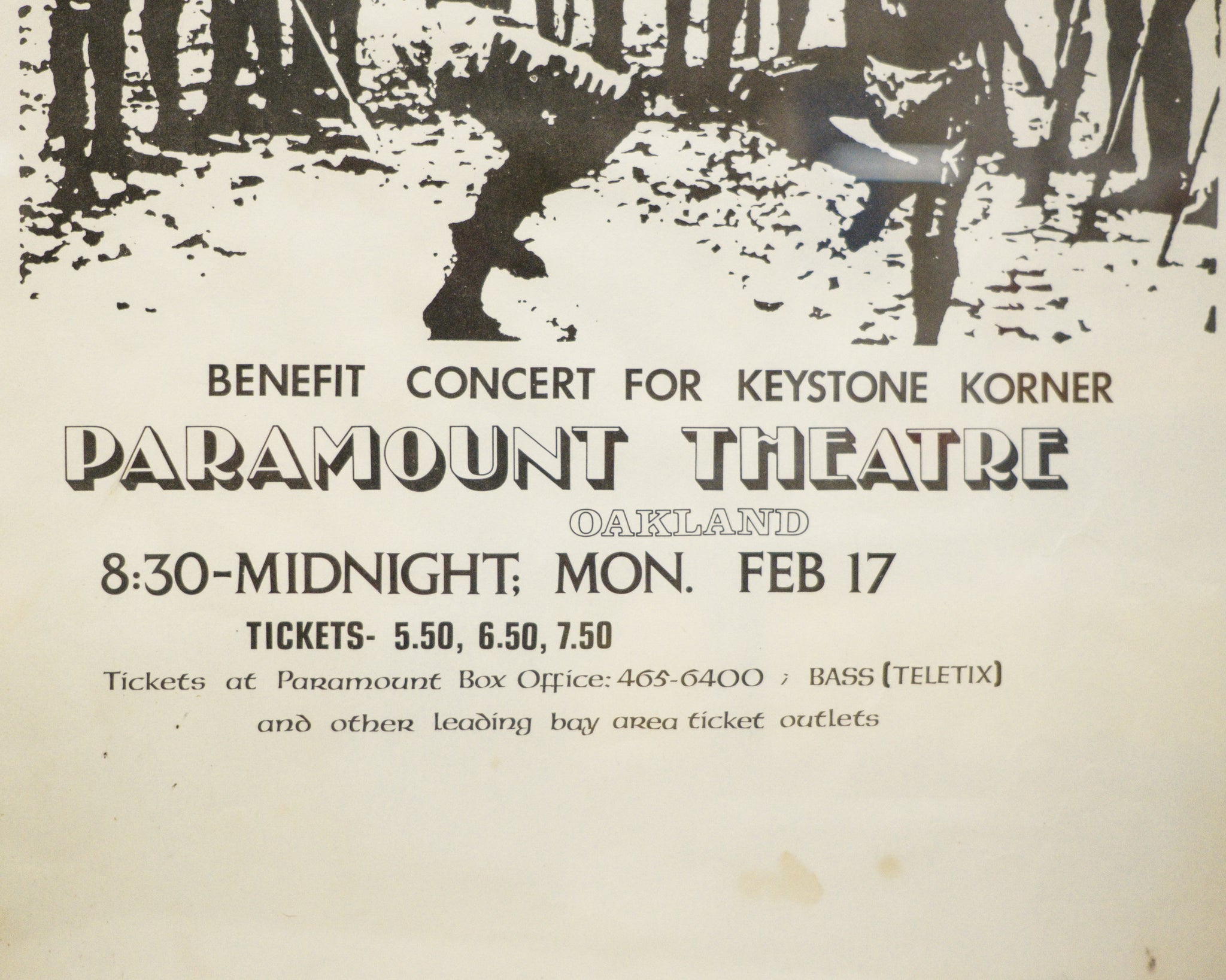 Benefit Concert for Keystone Korner Poster - 1975 (Framed)