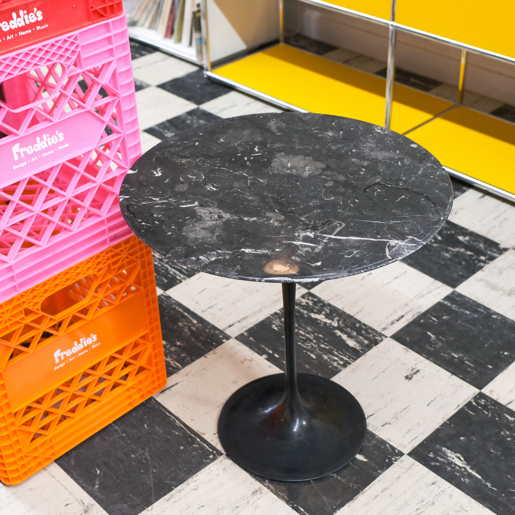 Knoll Vintage Black Marble Table