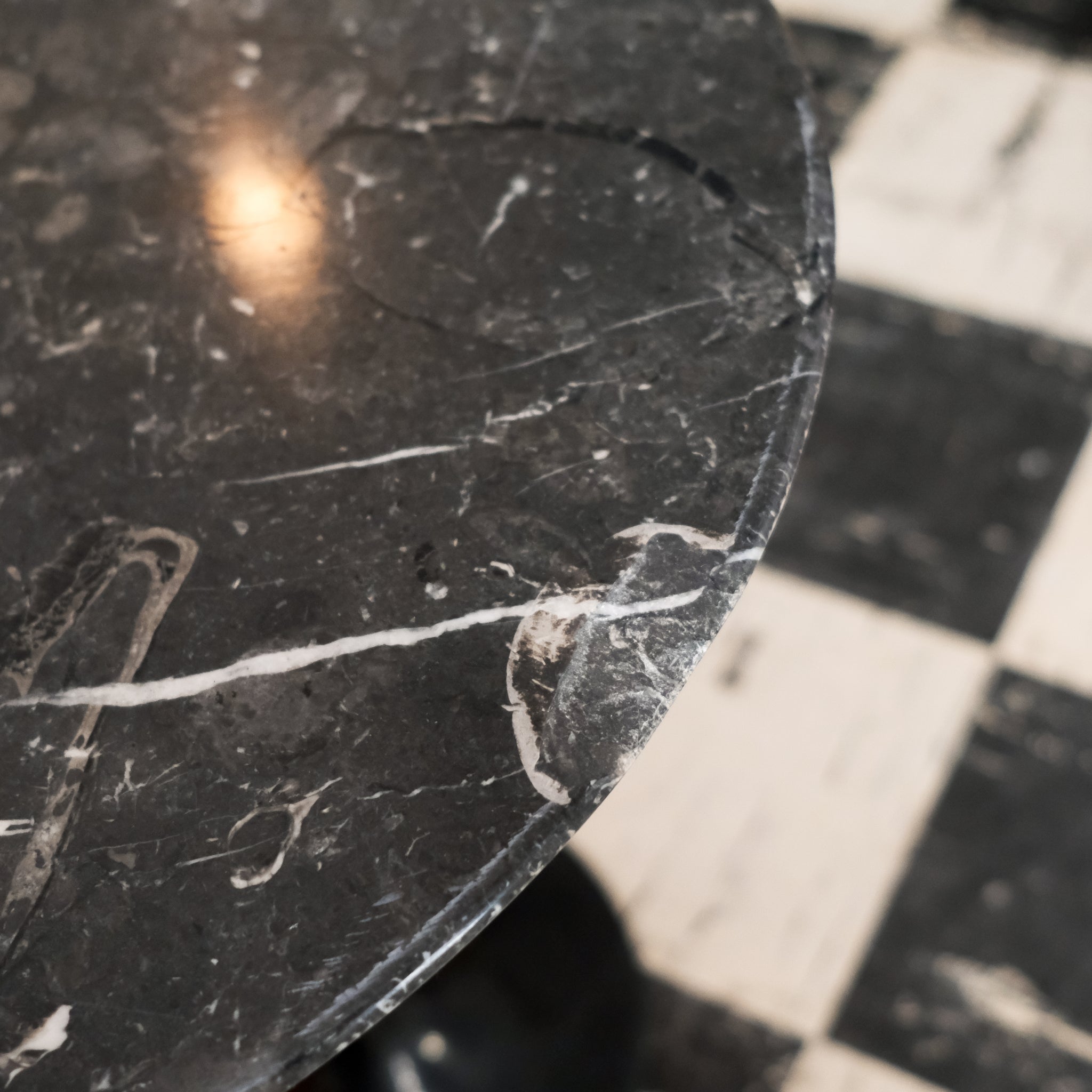 Knoll Vintage Black Marble Table