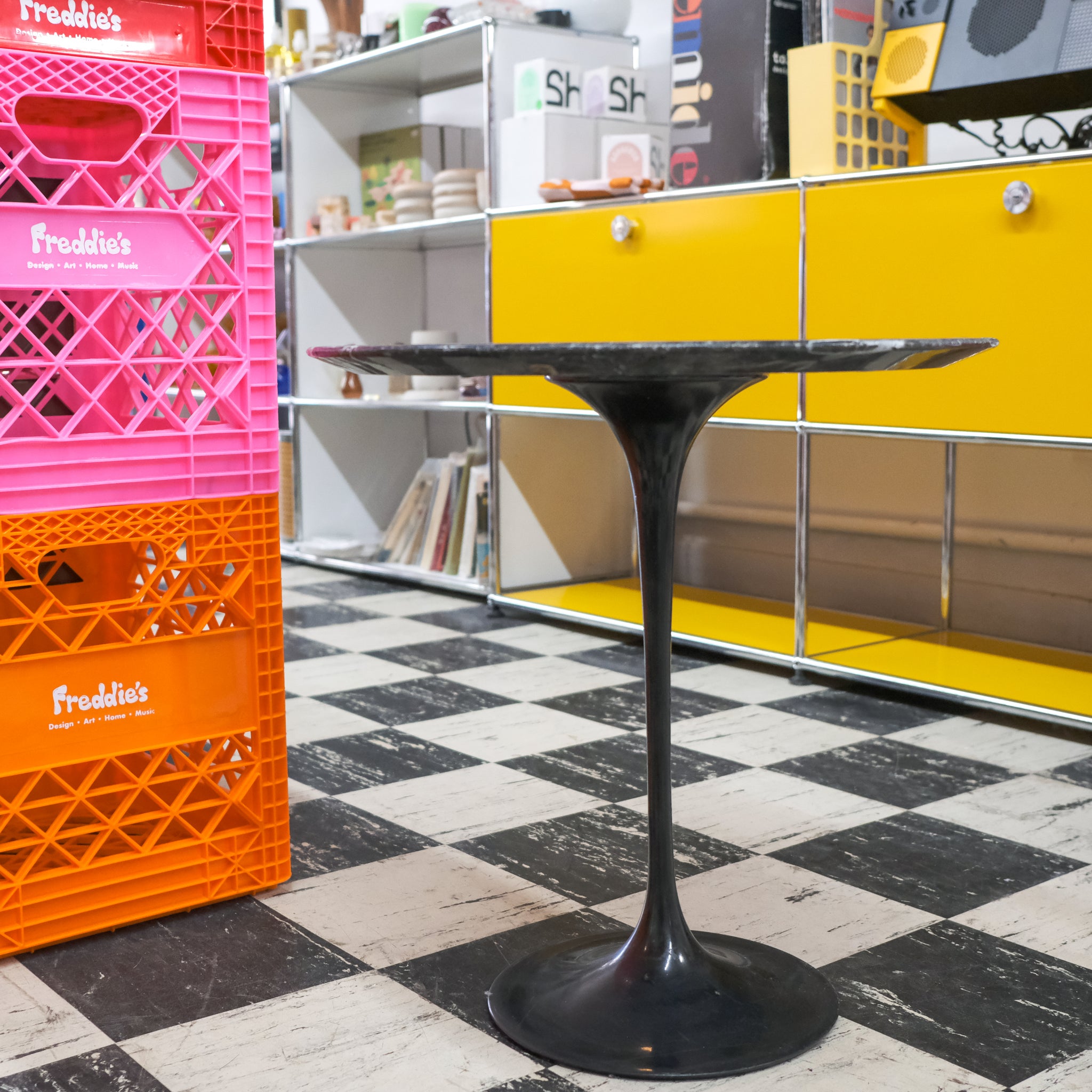 Knoll Vintage Black Marble Table