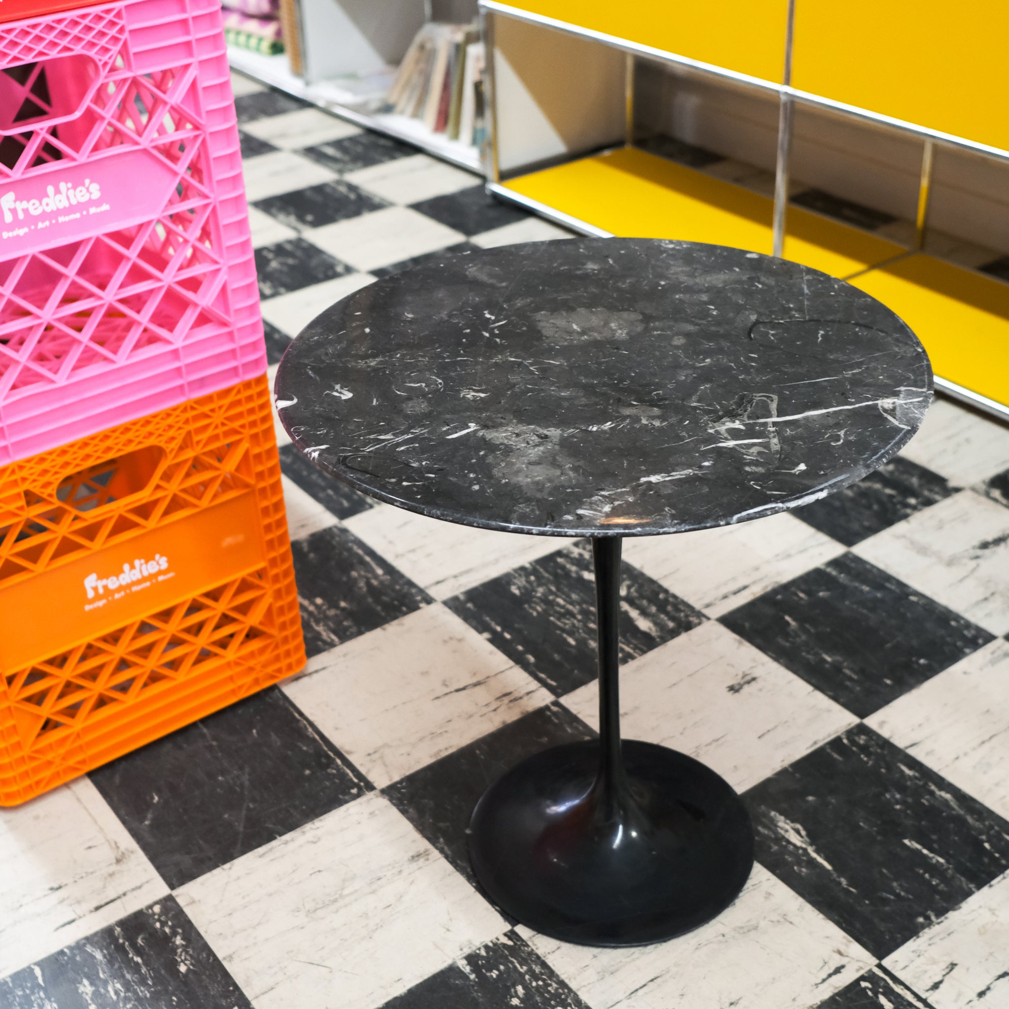 Knoll Vintage Black Marble Table