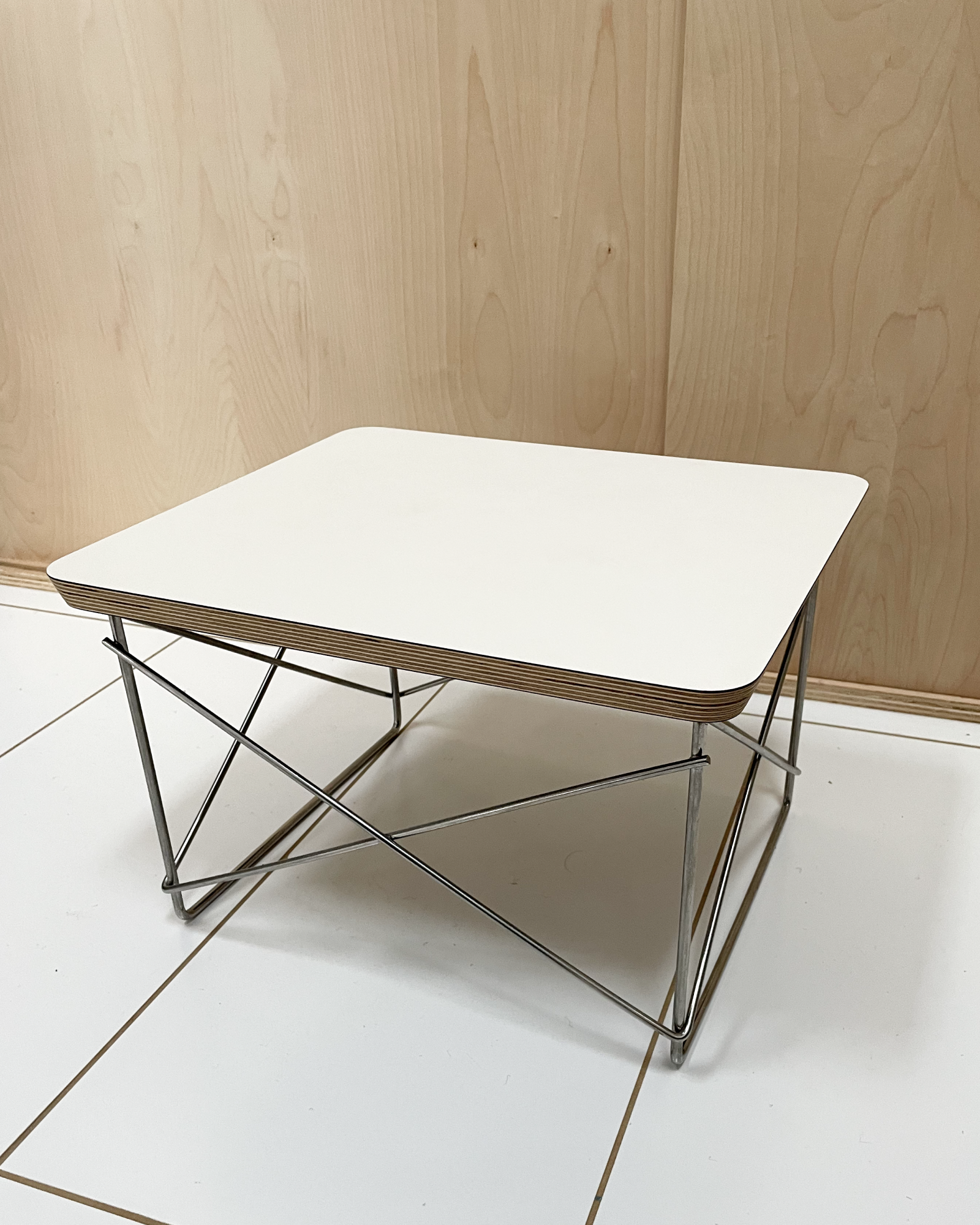 Eames White Wire Base Low Table