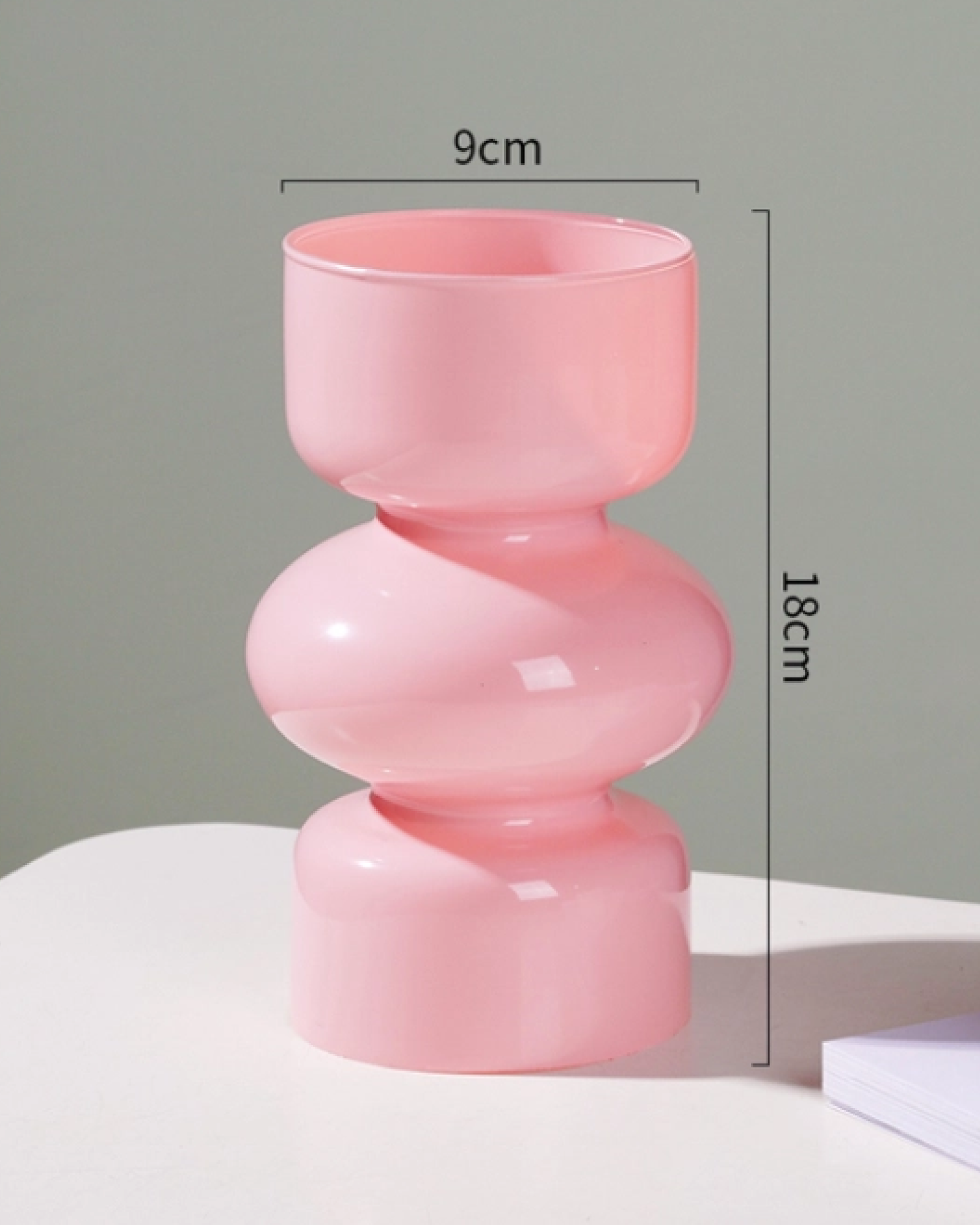 Pink Retro Glass Vase