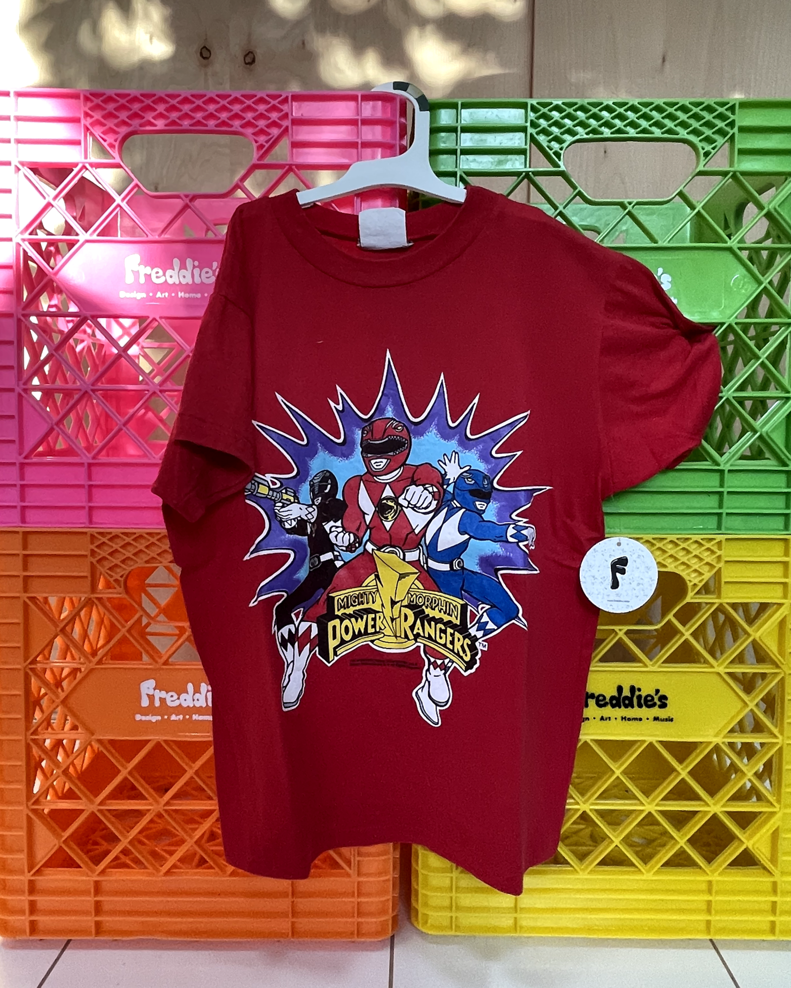 Mighty Morphin Power Rangers Vintage 1994 Kids Red Graphic Tee